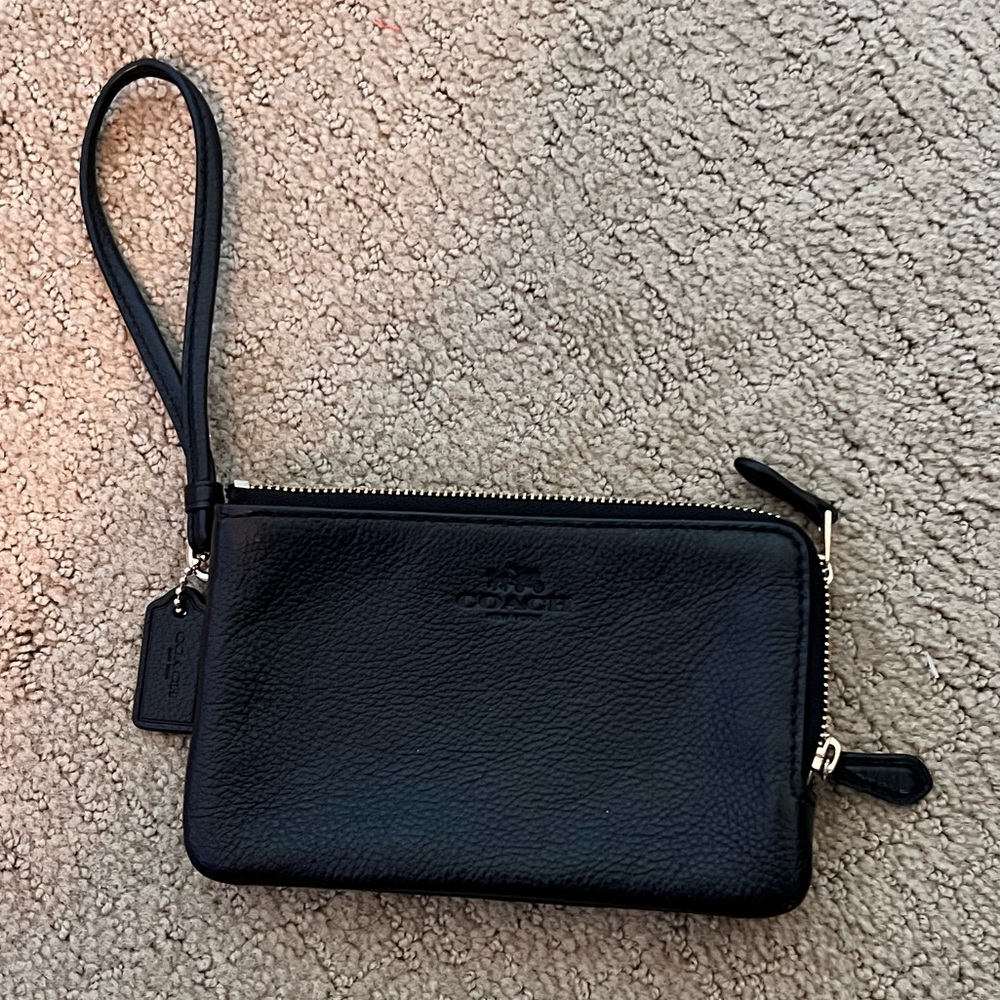 Coach Double zip wallet/wristlet - black